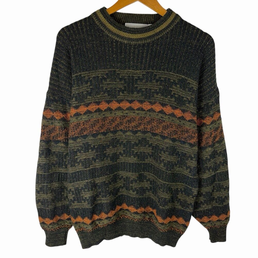 Vintage 90s McGregor Sweater Mens XL Geometric Retro Korea Grandpa Golf Pullover